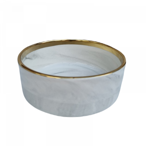voer en drinkbak marble look