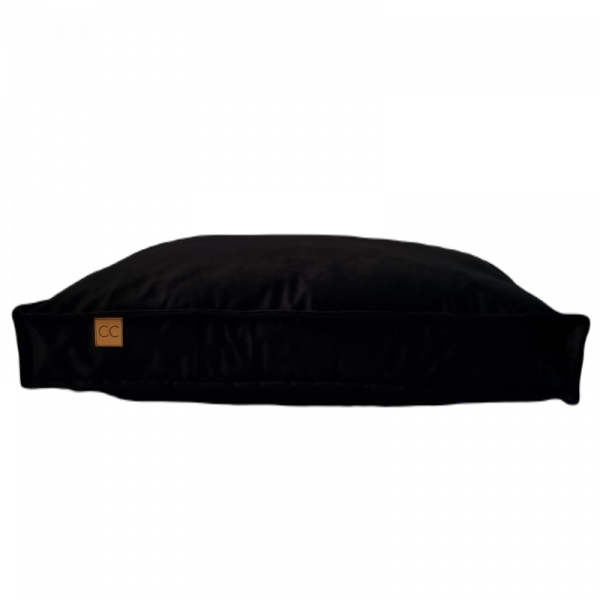 zwart velvet hondenkussen