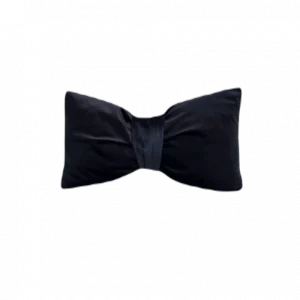 zwarte strik velvet hondenmand