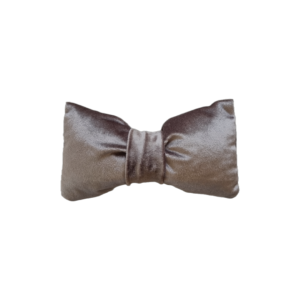 Hondenspeeltje velvet mini strik taupe