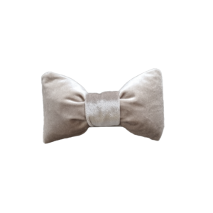 Hondenspeeltje velvet mini strik champagne