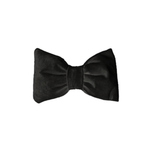 Hondenspeeltje velvet mini strik zwart