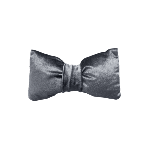Hondenspeeltje velvet mini strik grijs