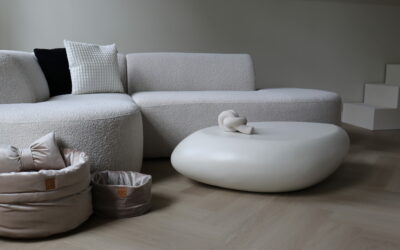 Stijvolle integratie van een luxe hondenmand